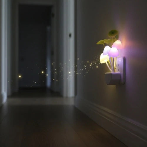 Lampe veilleuse colorée en forme de champignon