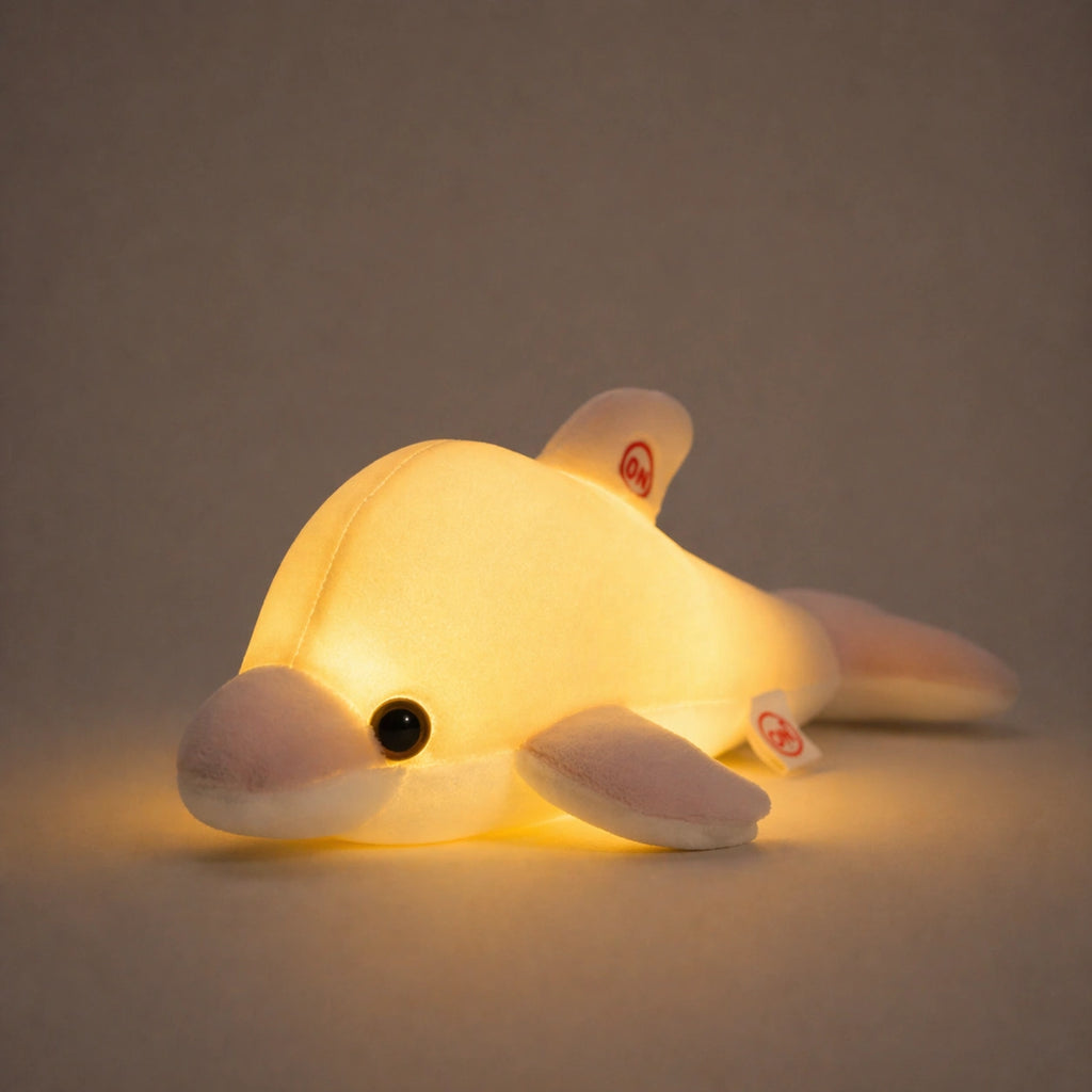 Coussin Lumineux en Peluche Doux en forme de Dauphin