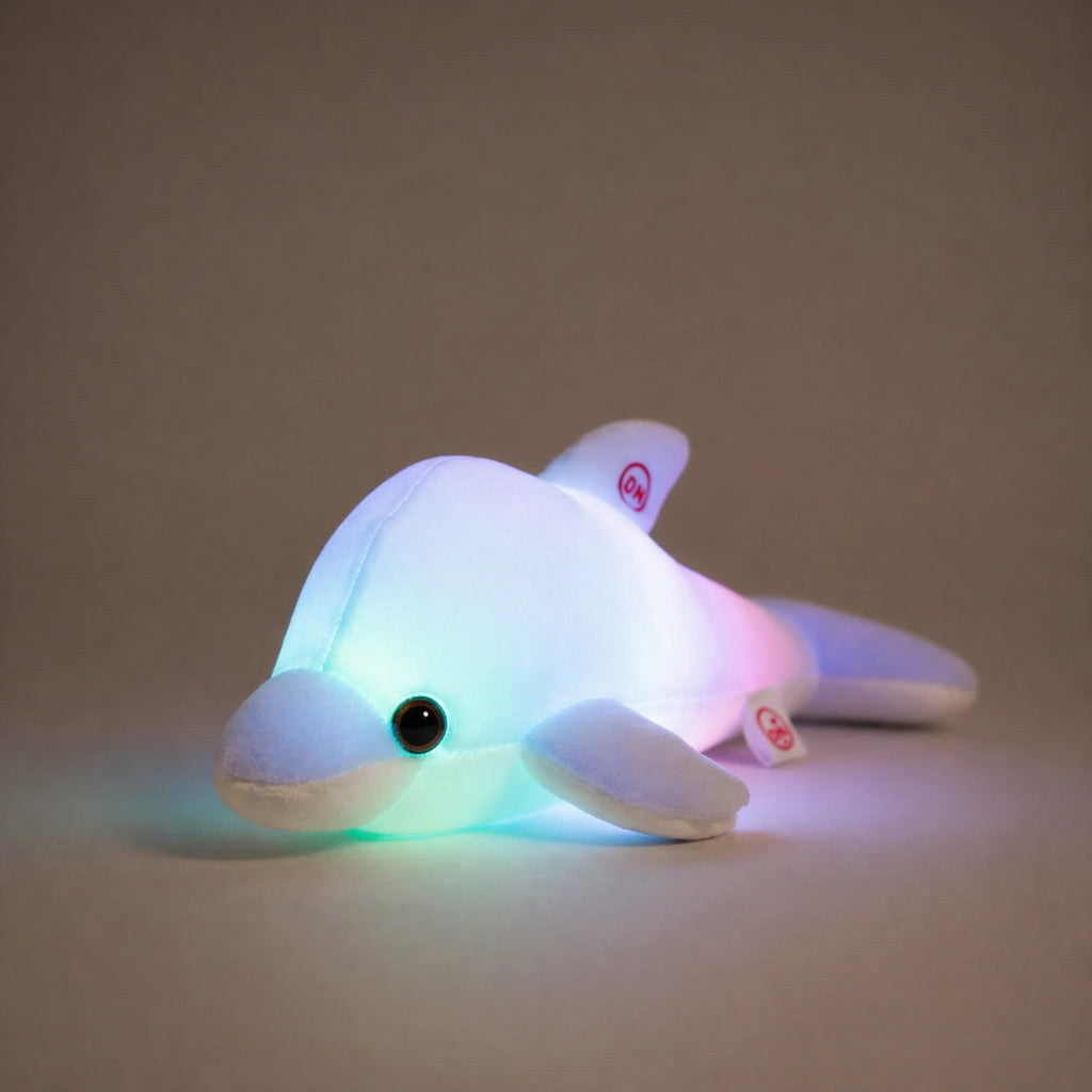 Coussin Lumineux en Peluche Doux en forme de Dauphin