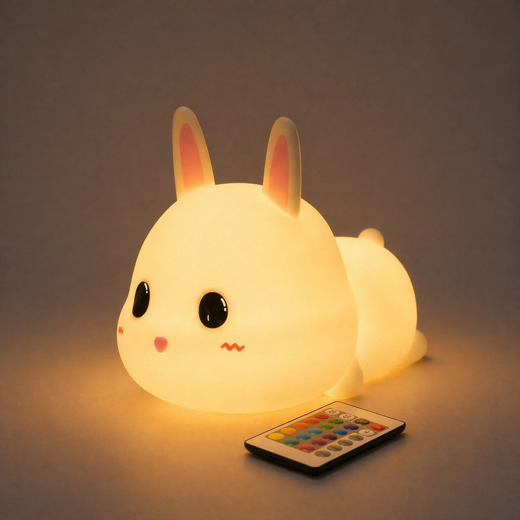 Doudou Lapin Veilleuse en Silicone 7 Couleurs