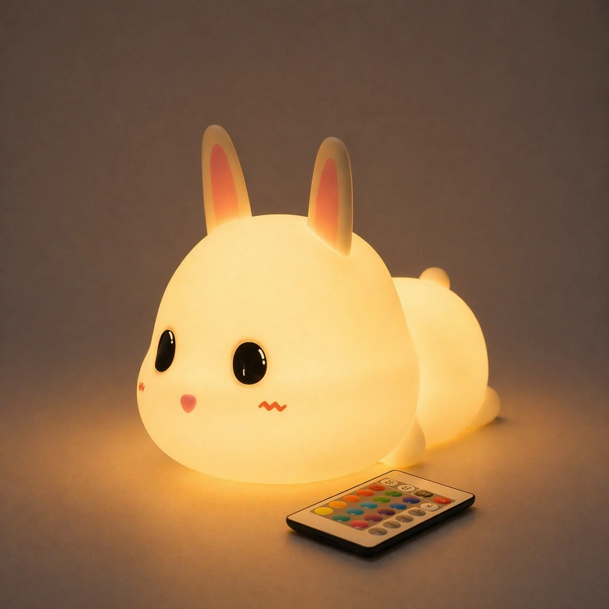 Doudou Lapin Veilleuse en Silicone 7 Couleurs