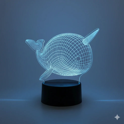 Lampe Veilleuse Baleine 3D
