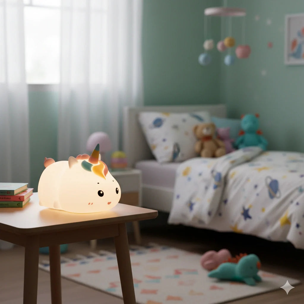 Veilleuse Licorne Rechargeable en Silicone