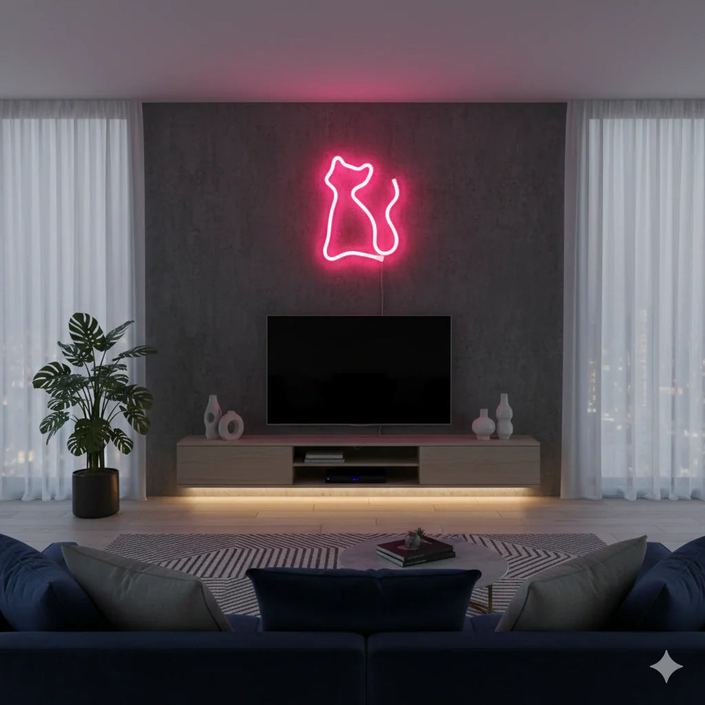 Veilleuse Chat Led Néon