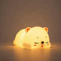 Lampe Veilleuse Chat En Silicone Avec Capteur Tactile