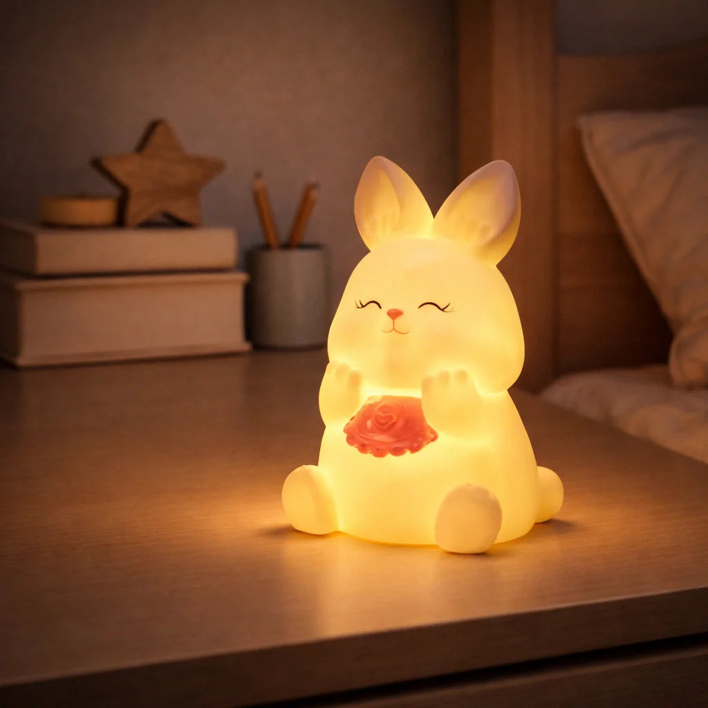 Lampe Veilleuse En Forme De Lapin Avec Bavoir