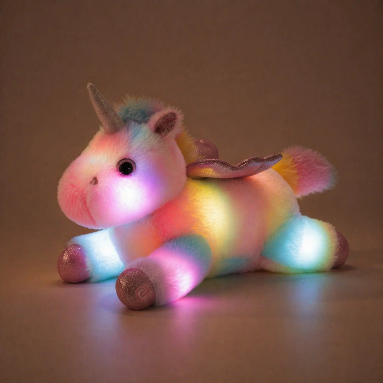 Licorne Veilleuse Peluche Lumières LED