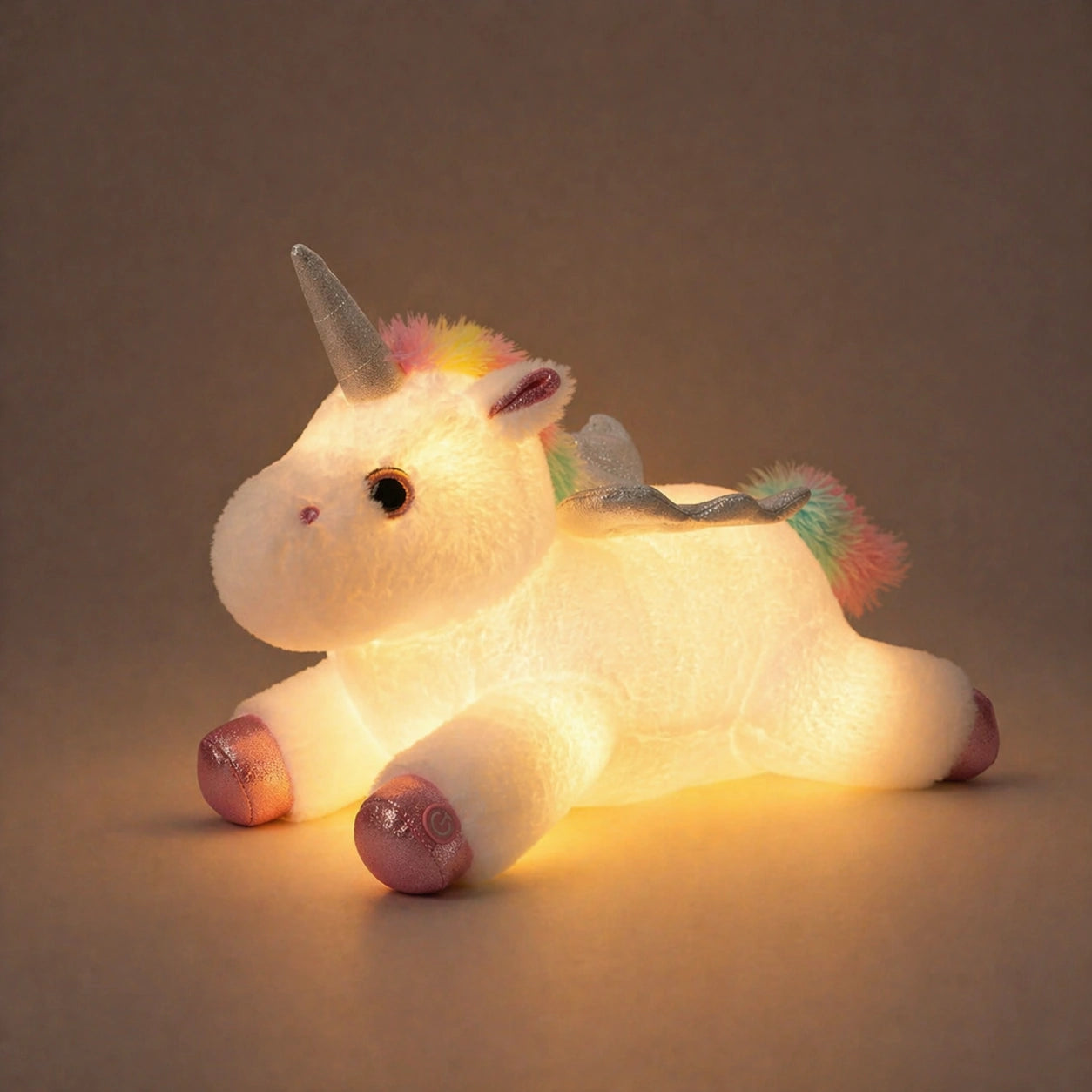 Licorne Veilleuse Peluche Lumières LED