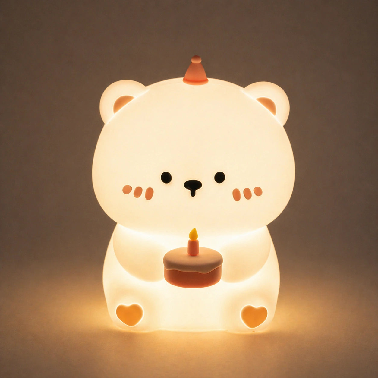 Ourson Lumineux Veilleuse Anniversaire En Silicone