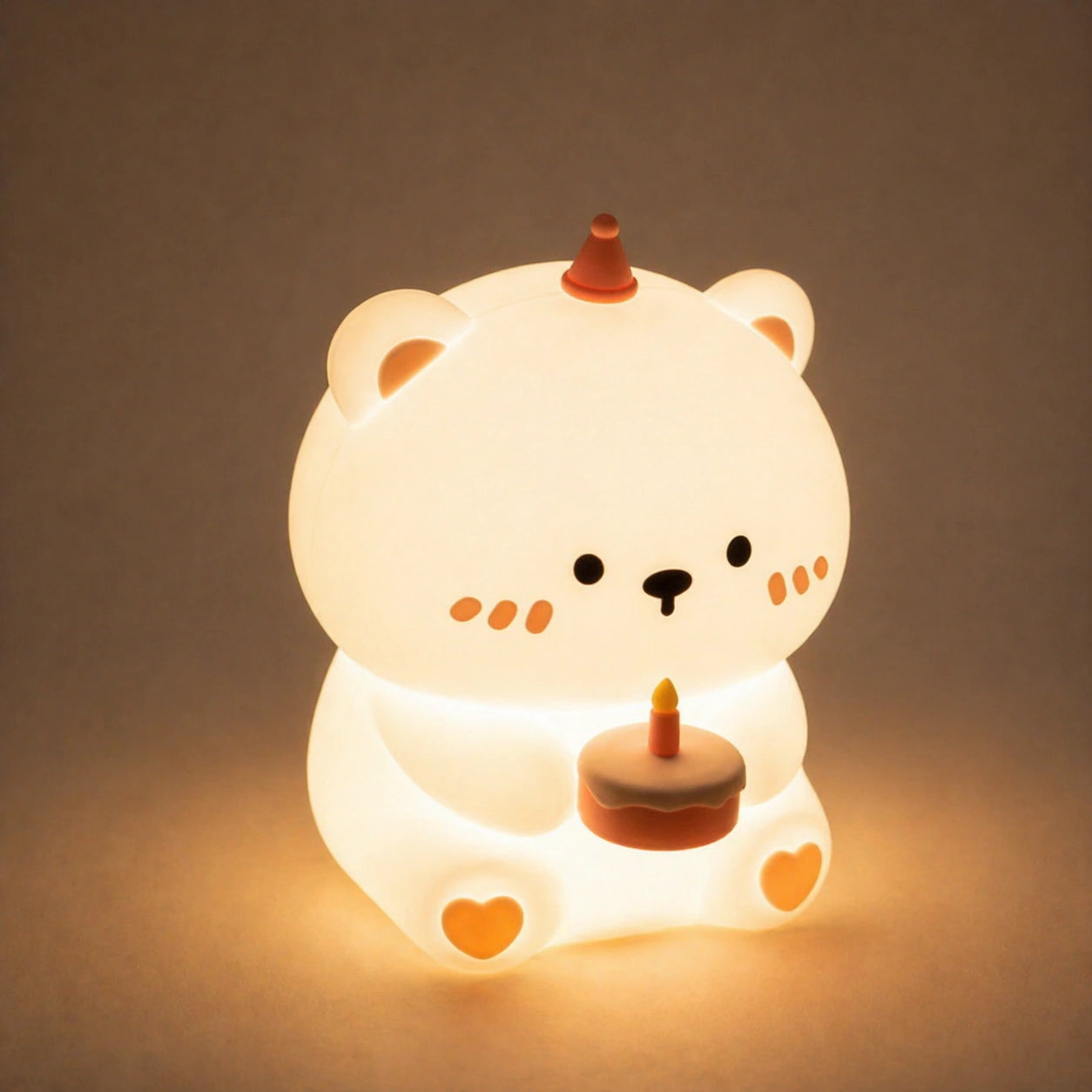 Ourson Lumineux Veilleuse Anniversaire En Silicone