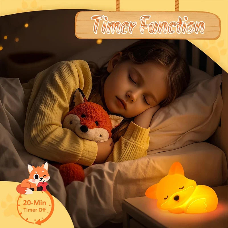 Veilleuse Renard Rechargeable En Silicone