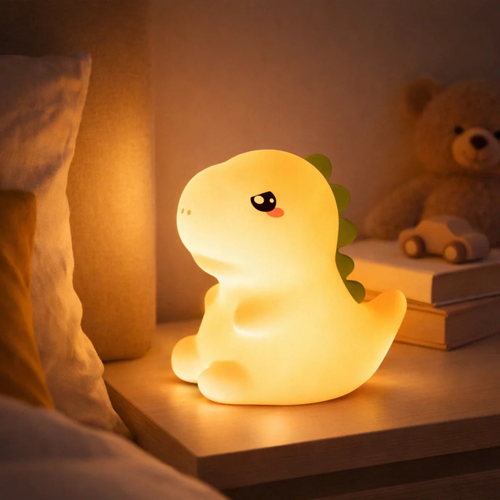 Veilleuse Dinosaure En Silicone 7 Couleurs