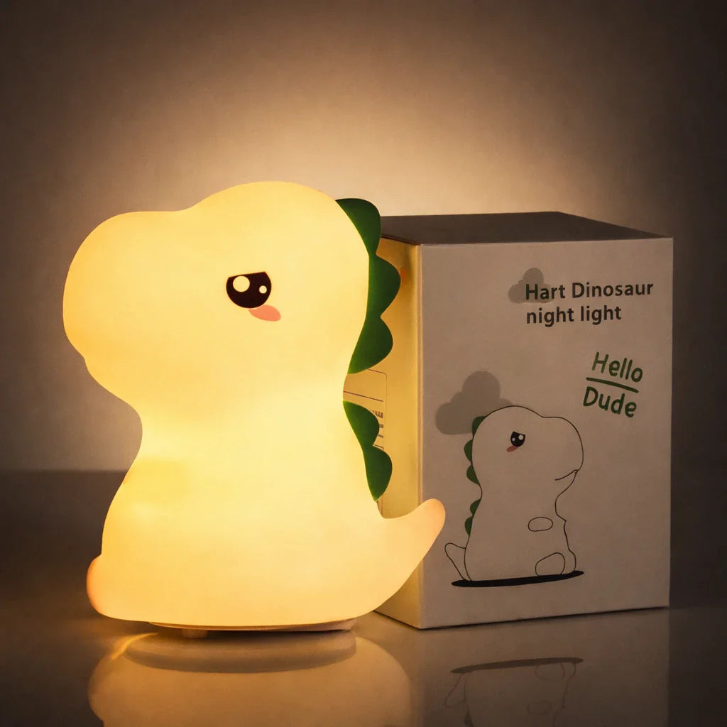 Veilleuse Dinosaure En Silicone 7 Couleurs