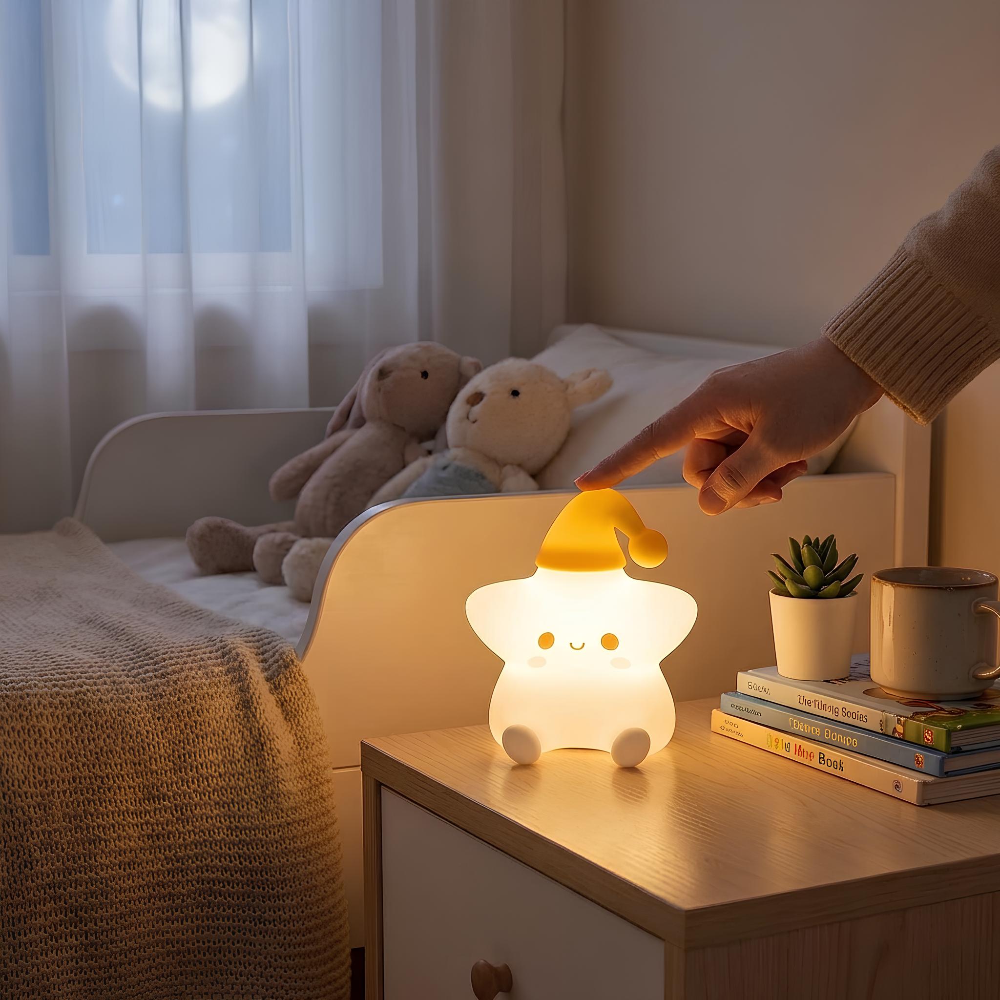 Veilleuse Étoile 7 Couleurs Rechargeable Pour Bébé