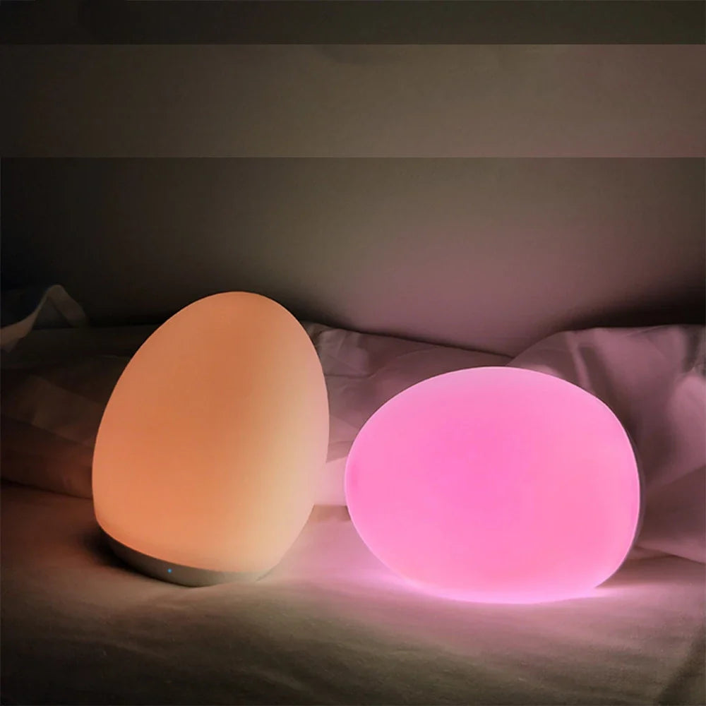 Veilleuse LED en forme d’œuf rechargeable par USB