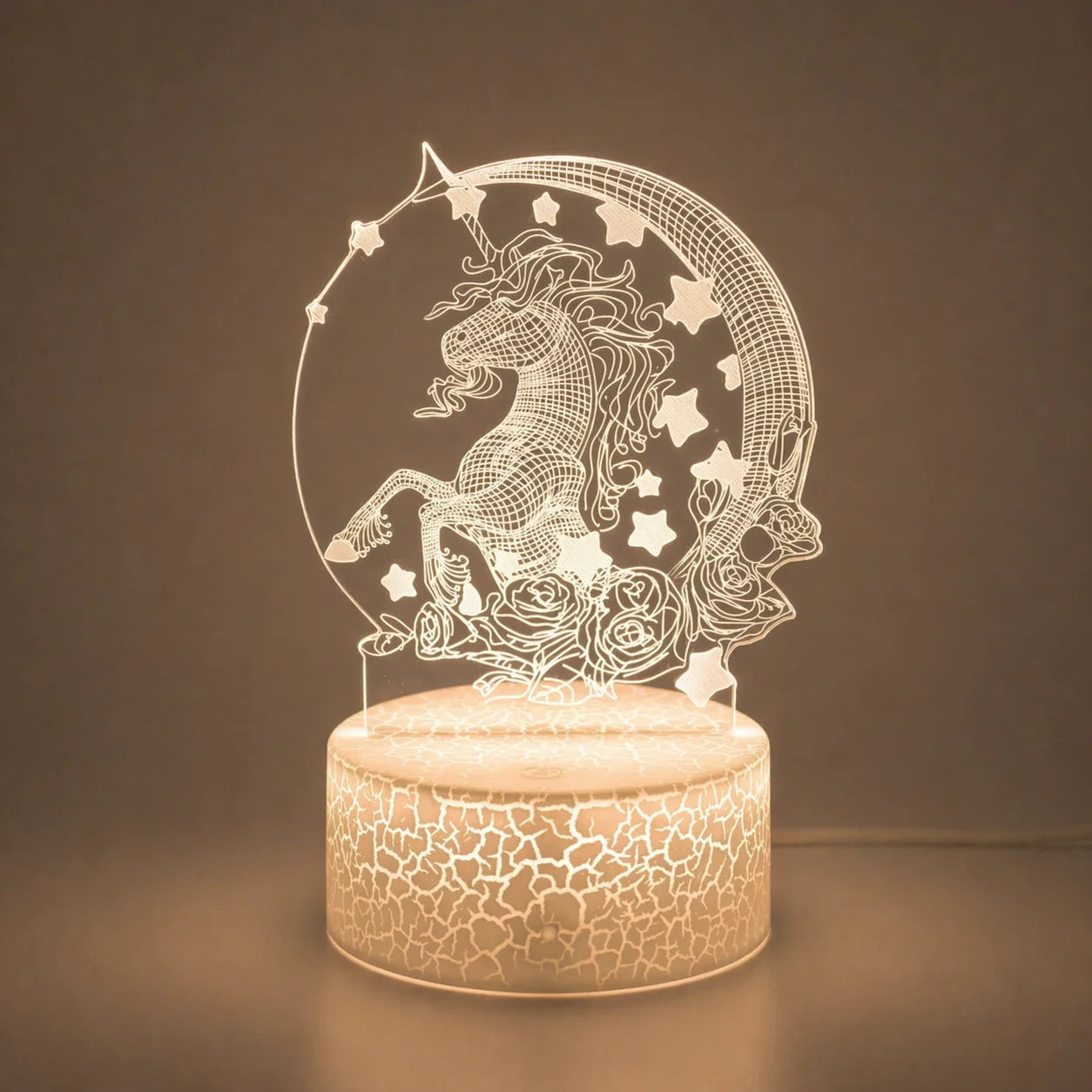 Veilleuse Licorne 3D 16 Couleurs avec Télécommande