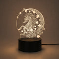 Veilleuse Licorne 3D 16 Couleurs avec Télécommande