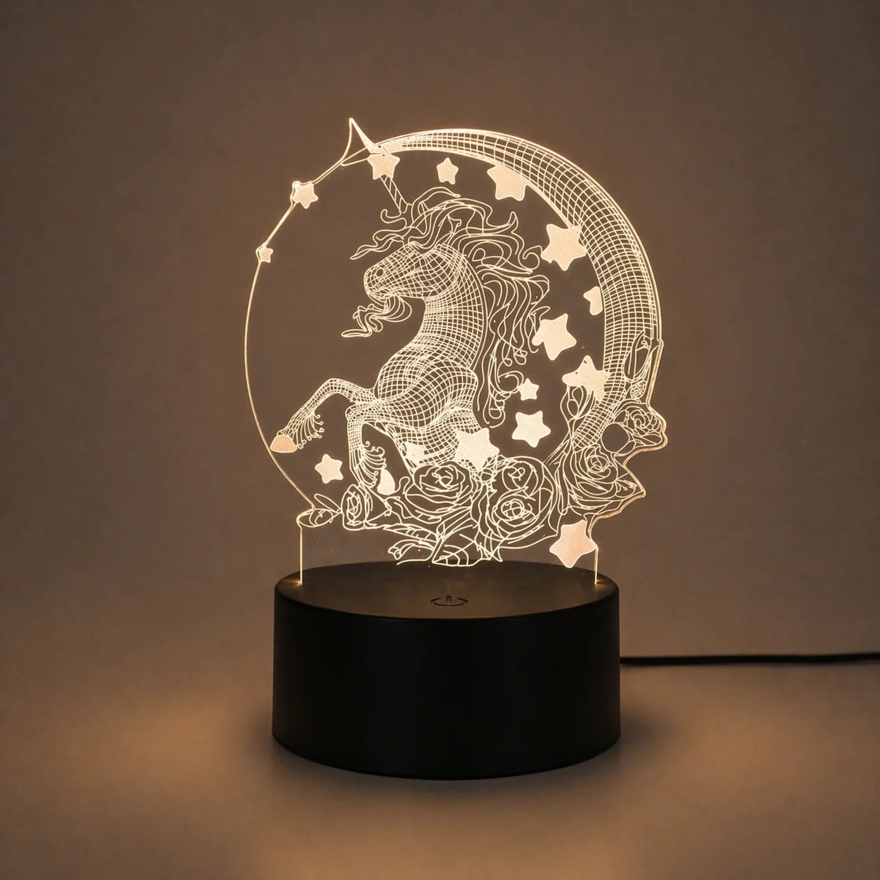 Veilleuse Licorne 3D 16 Couleurs avec Télécommande