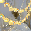 Guirlande lumineuse veilleuse nuages, étoiles et arc-en-ciel multicolore, lampe décorative apaisante pour chambre enfant