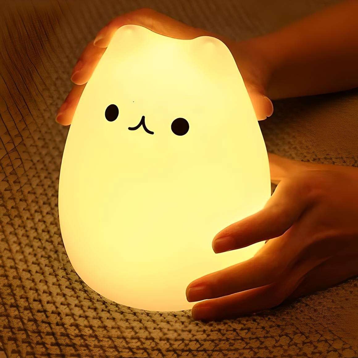 Veilleuse De Chevet Chaton En Silicone Doux
