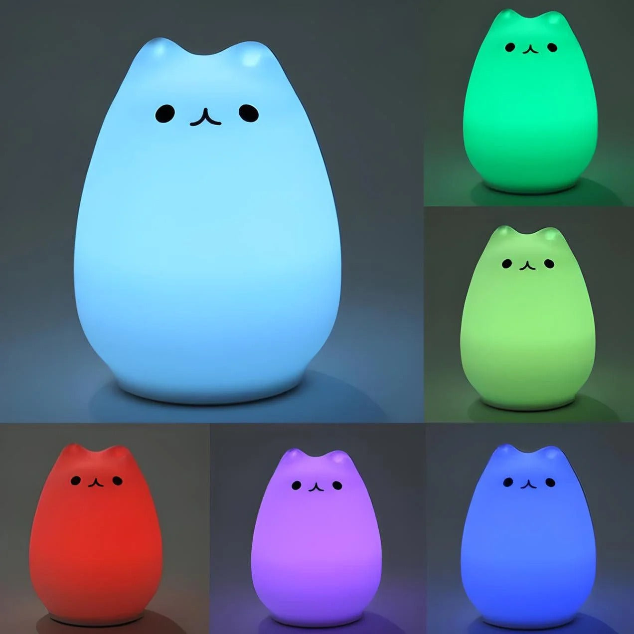 Veilleuse De Chevet Chaton En Silicone Doux